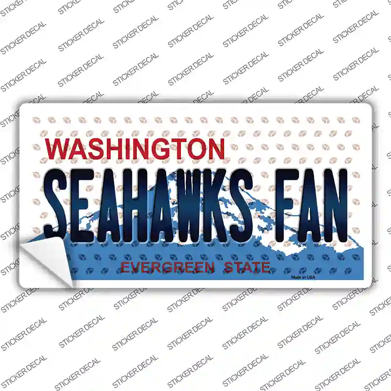 Seahawks Fan Washington Novelty Sticker Decal