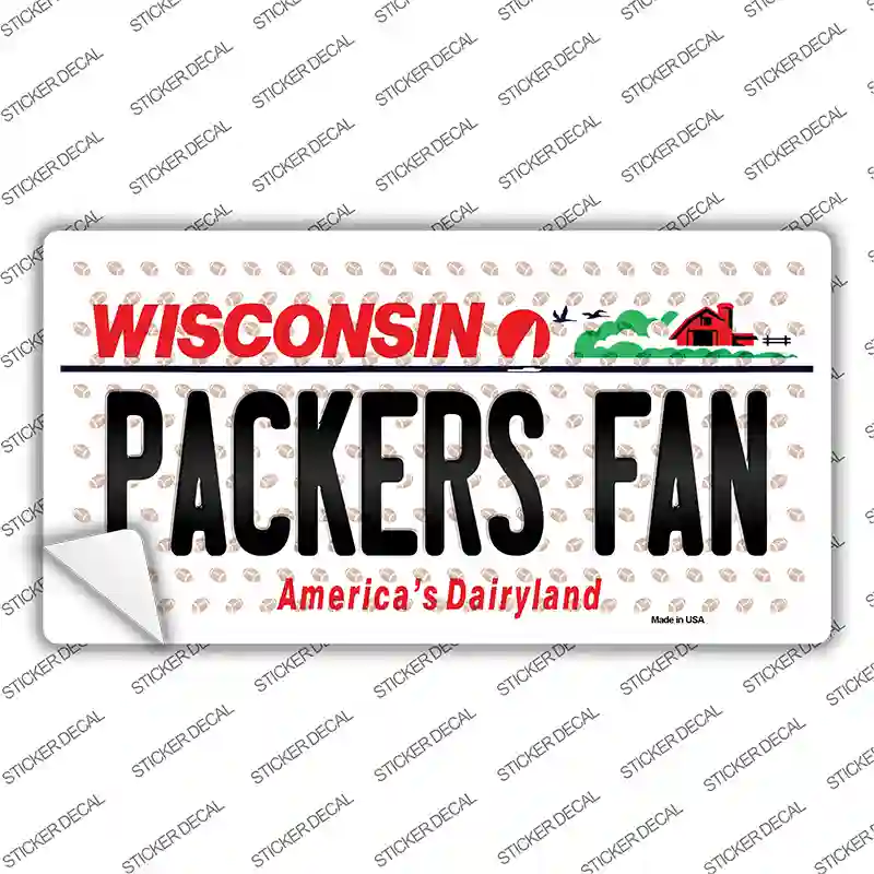 Packers Fan Wisconsin Novelty Sticker Decal