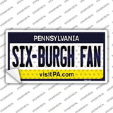 Six Burgh Fan Pennsylvania Novelty Sticker Decal