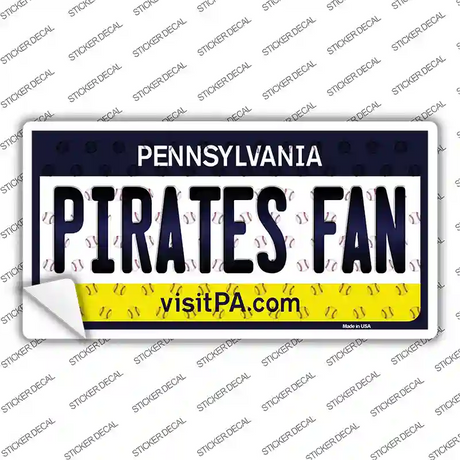 Pirates Fan Pennsylvania Novelty Sticker Decal
