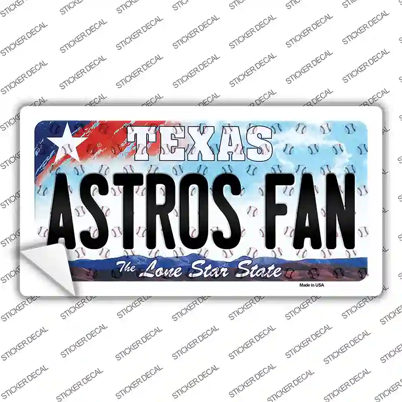 Astros Fan Texas Novelty Sticker Decal