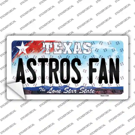 Astros Fan Texas Novelty Sticker Decal