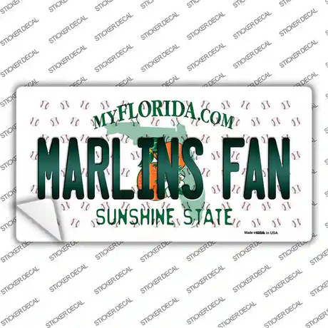Marlins Fan Florida Novelty Sticker Decal