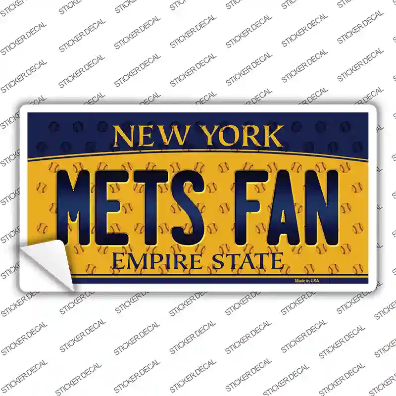 Mets Fan New York Novelty Sticker Decal