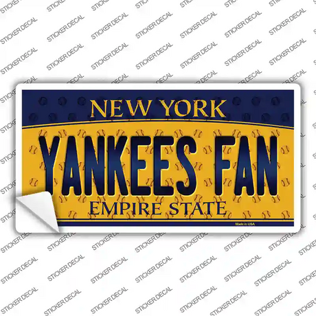 Yankees Fan New York Novelty Sticker Decal