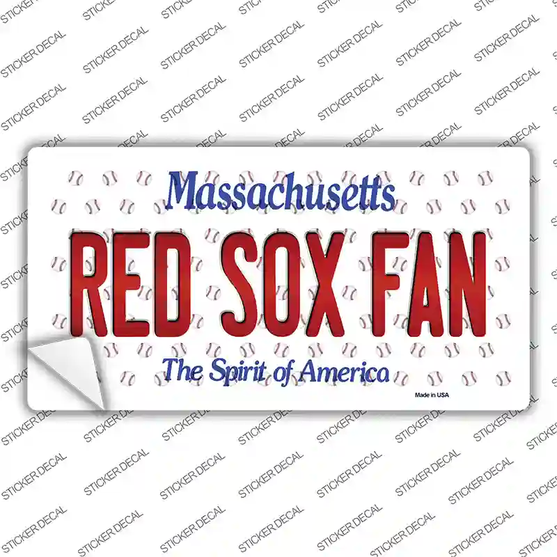 Red Sox Fan Massachusetts Novelty Sticker Decal