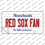 Red Sox Fan Massachusetts Novelty Sticker Decal