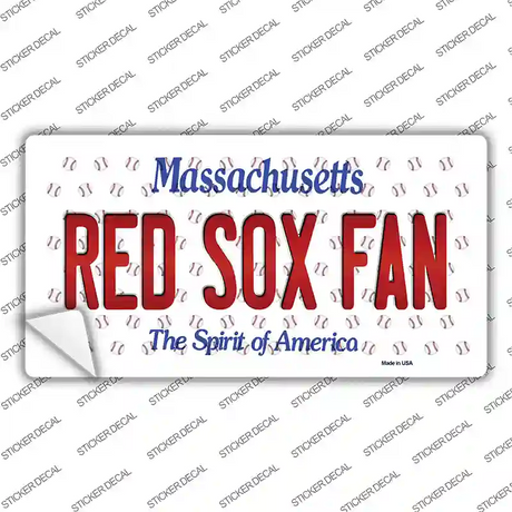 Red Sox Fan Massachusetts Novelty Sticker Decal