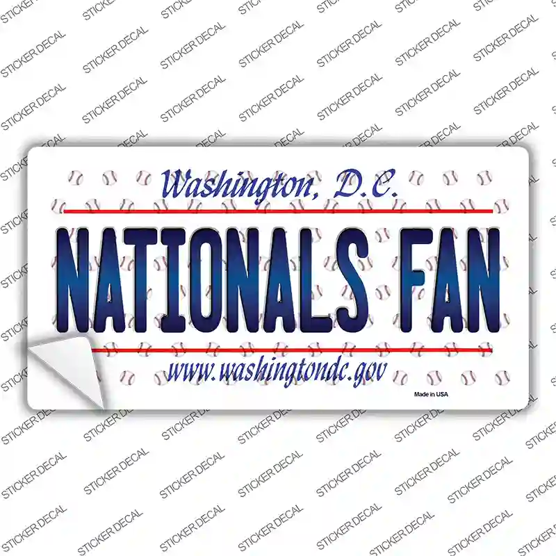 Nationals Fan Washington DC Novelty Sticker Decal
