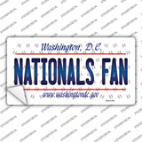 Nationals Fan Washington DC Novelty Sticker Decal