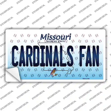 Cardinals Fan Missouri Novelty Sticker Decal
