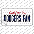 Dodgers Fan California Novelty Sticker Decal