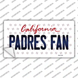 Padres Fan California Novelty Sticker Decal