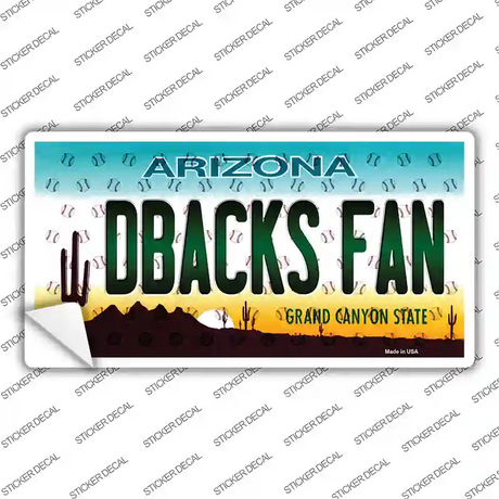 Dbacks Fan Arizona Novelty Sticker Decal