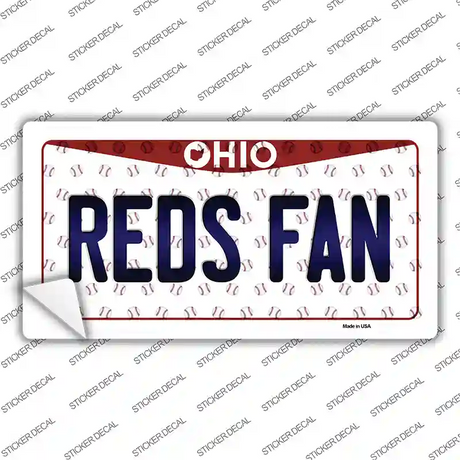 Reds Fan Ohio Novelty Sticker Decal