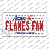 Flames Fan Alberta Novelty Sticker Decal