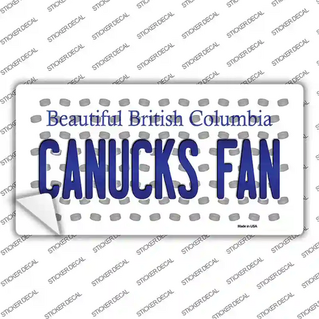 Canucks Fan British Columbia Novelty Sticker Decal