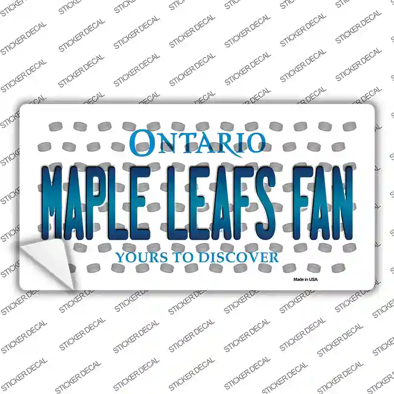 Maple Leafs Fan Ontario Novelty Sticker Decal