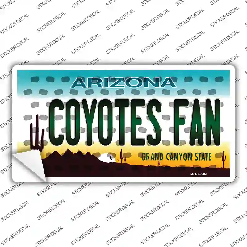 Coyotes Fan Arizona Novelty Sticker Decal