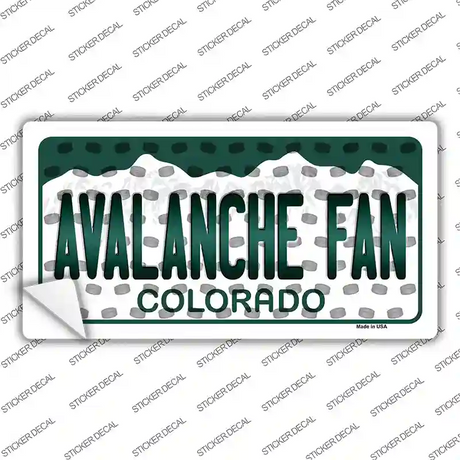 Avalanche Fan Colorado Novelty Sticker Decal