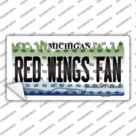 Red Wings Fan Michigan Novelty Sticker Decal