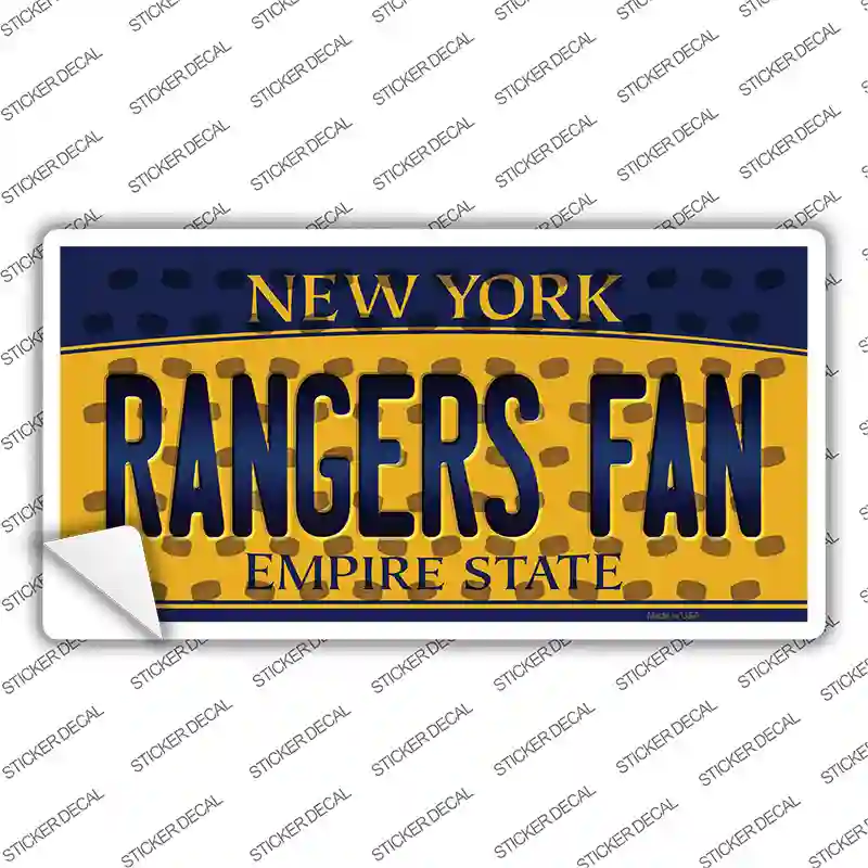 Rangers Fan New York Novelty Sticker Decal