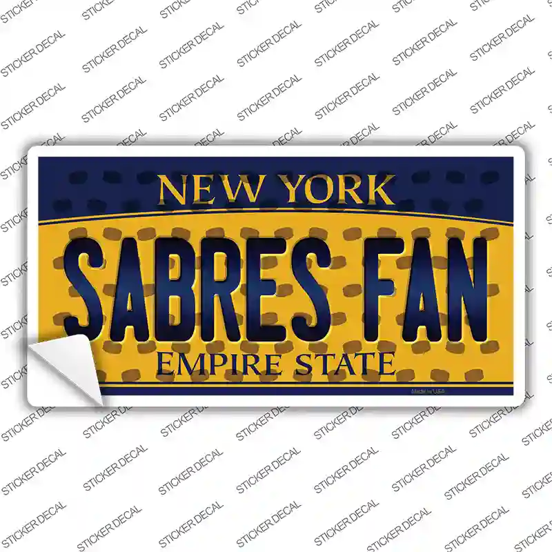 Sabres Fan New York Novelty Sticker Decal