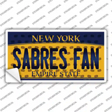 Sabres Fan New York Novelty Sticker Decal