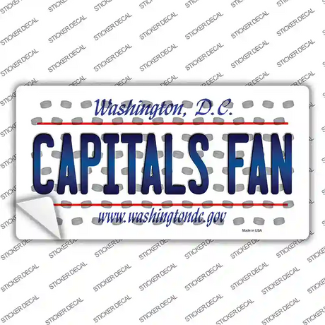 Capitals Fan Washington DC Novelty Sticker Decal