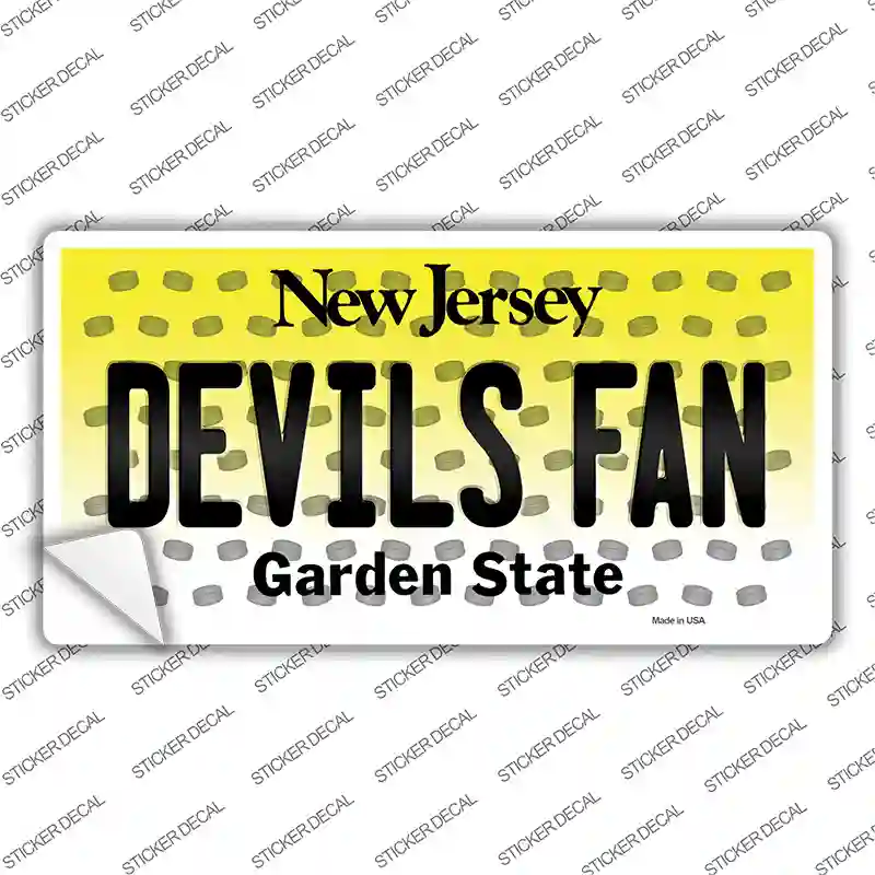 Devils Fan New Jersey Novelty Sticker Decal