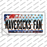 Mavericks Fan Texas Novelty Sticker Decal