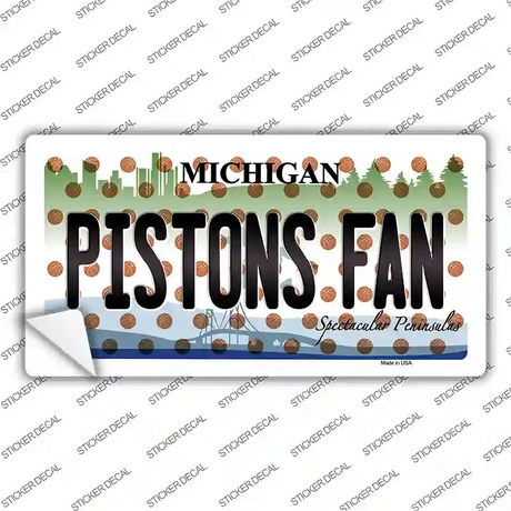Pistons Fan Michigan Novelty Sticker Decal