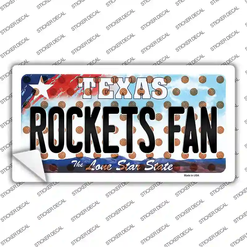 Rockets Fan Texas Novelty Sticker Decal