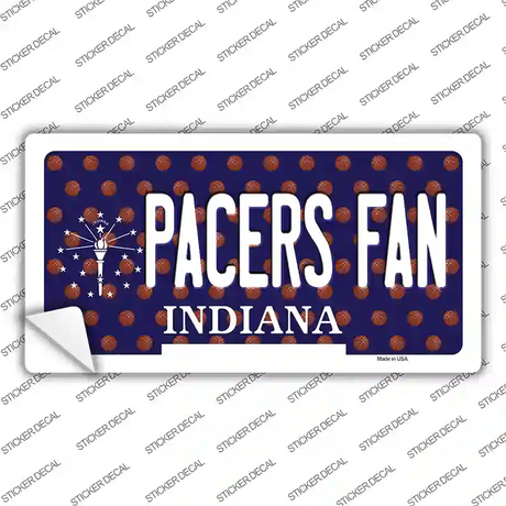 Pacers Fan Indiana Novelty Sticker Decal