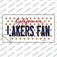 Lakers Fan California Novelty Sticker Decal
