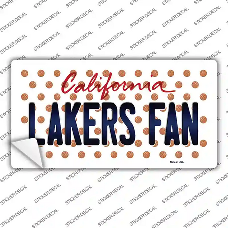 Lakers Fan California Novelty Sticker Decal