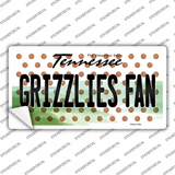 Grizzlies Fan Tennessee Novelty Sticker Decal
