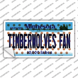 Timberwolves Fan Minnesota Novelty Sticker Decal