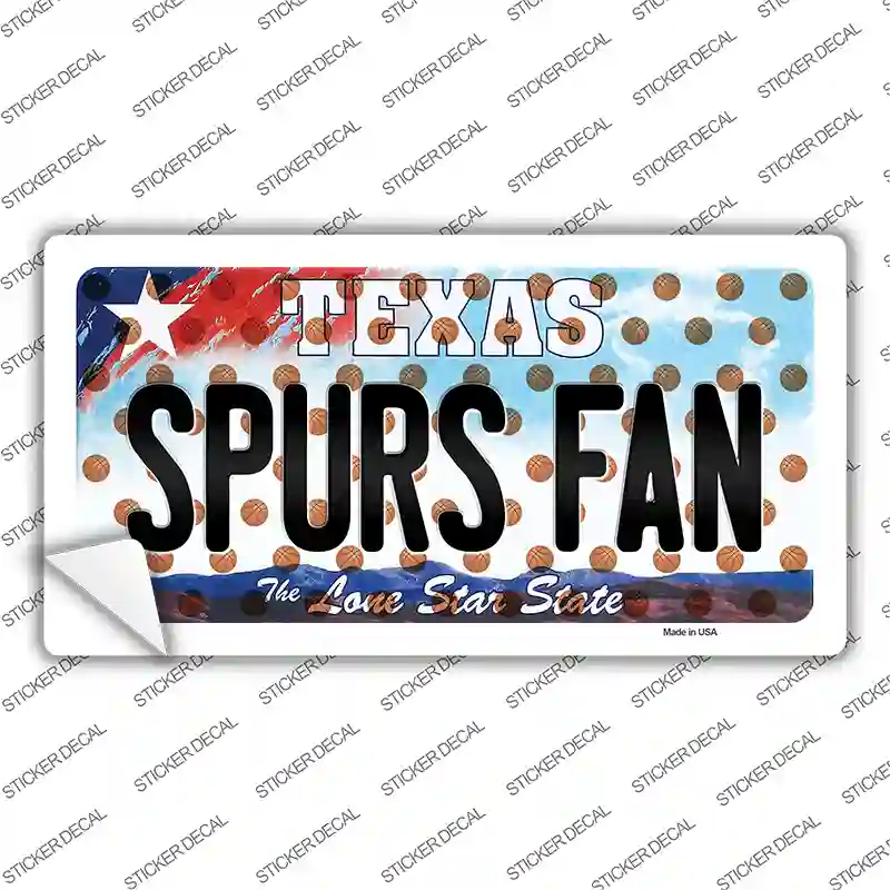 Spurs Fan Texas Novelty Sticker Decal