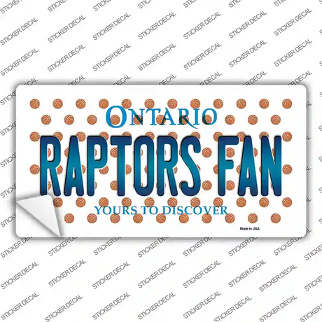 Raptors Fan Ontario Novelty Sticker Decal