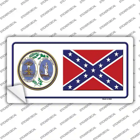 Confederate Flag South Carolina Seal Novelty Sticker Decal