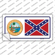 Confederate Flag Florida Seal Novelty Sticker Decal