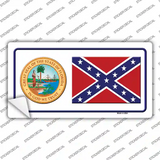 Confederate Flag Florida Seal Novelty Sticker Decal