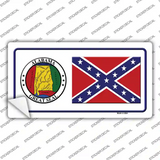 Confederate Flag Alabama Seal Novelty Sticker Decal