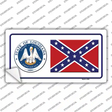 Confederate Flag Louisiana Seal Novelty Sticker Decal