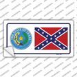 Confederate Flag Texas Seal Novelty Sticker Decal