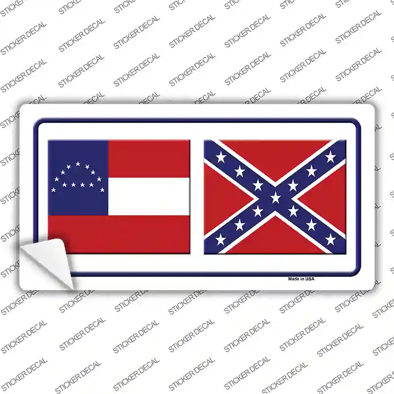 Confederate Robert E Lee Flag Novelty Sticker Decal