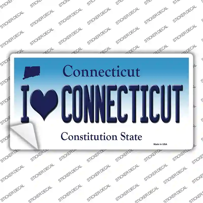 I Love Connecticut Novelty Sticker Decal