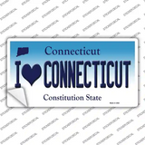 I Love Connecticut Novelty Sticker Decal