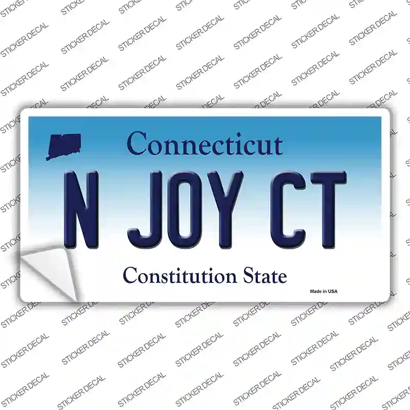 N Joy CT Connecticut Novelty Sticker Decal